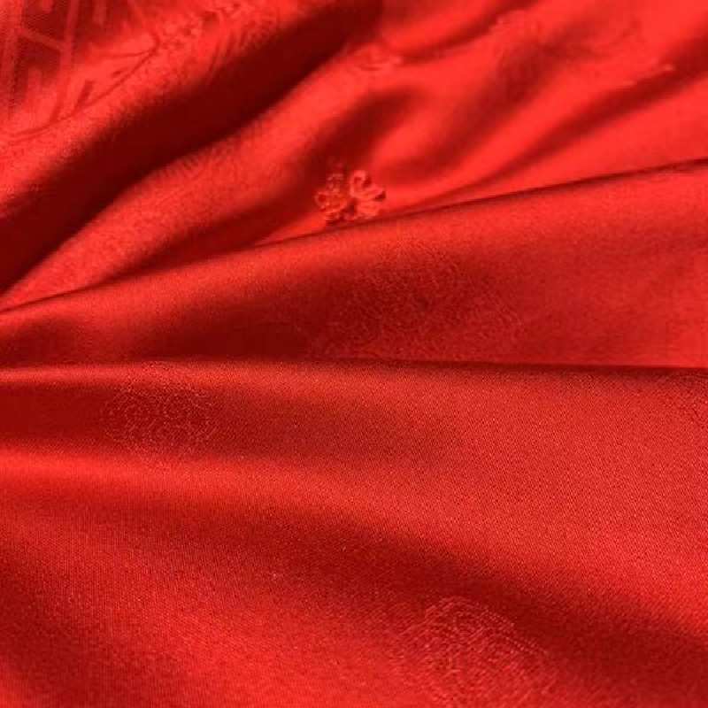 60长绒棉婚庆蚕丝被100桑蚕丝结婚喜被子刺绣大红陪嫁全棉冬被芯