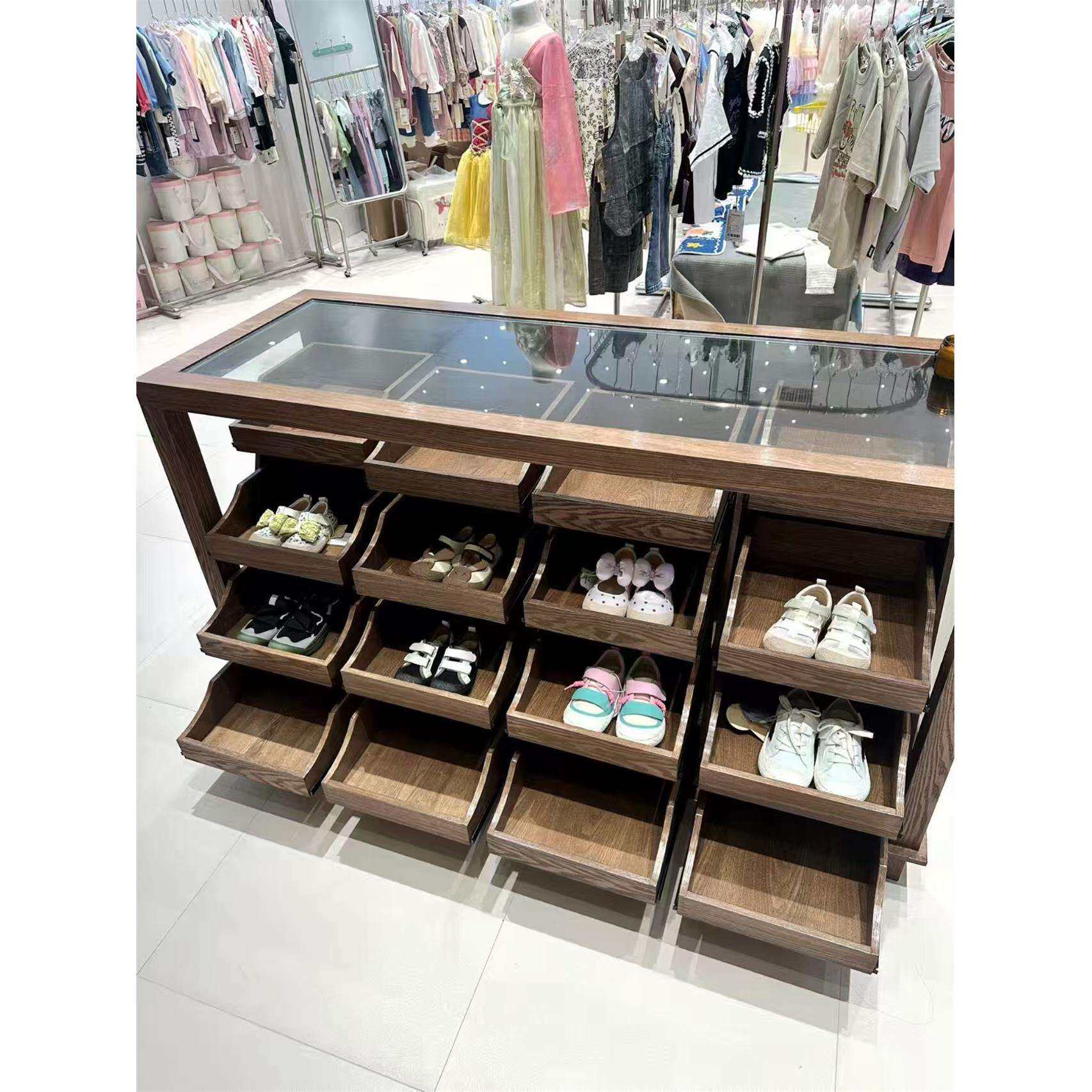 服装店中岛台展示柜女装店中岛柜流水台童装店陈列柜饰品柜中岛桌