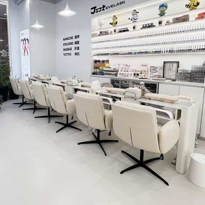 网红美甲椅子顾客靠背椅奶油风化妆椅梳妆凳卧室电脑椅家用书