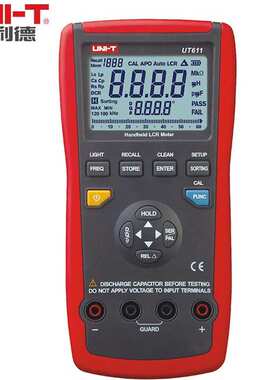 优利德UT611/UT612高精度数字电桥测电容电感电阻表手持式LCR电桥