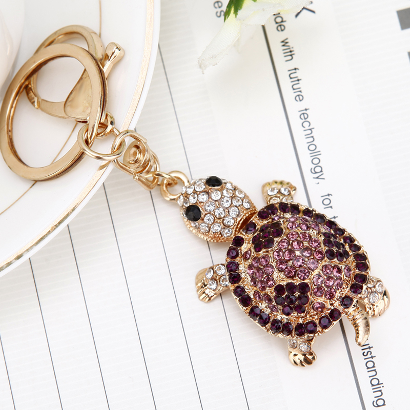 少女心招财小乌龟汽车钥匙扣女可爱创意包挂件钥匙链圈饰礼品