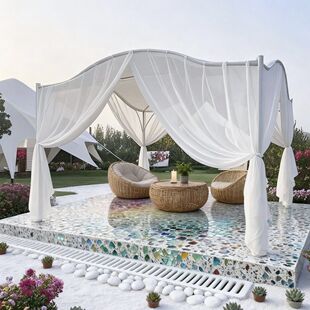 户外雨棚凉亭遮阳棚庭院小院别墅民宿营地帐篷天鹅棚露天遮阳大伞