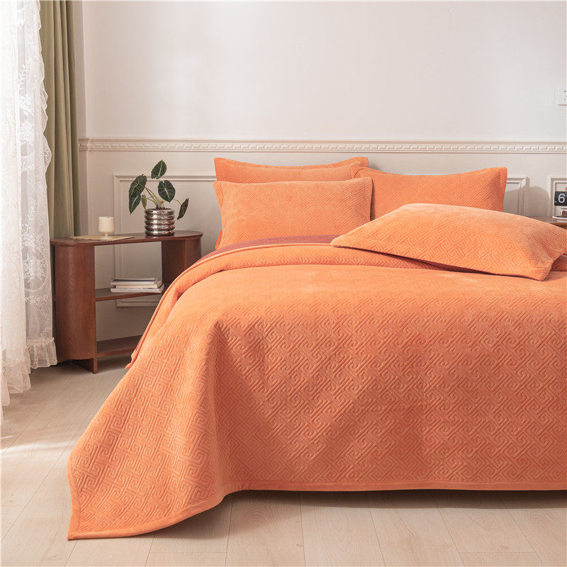 冬季短绒床盖三件套双面可用宝宝绒保暖衍缝床单夹棉防滑床罩,床上用品,床盖,淘宝优惠券,粉丝福利购,淘宝优惠卷