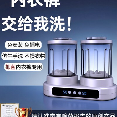 迷你洗衣机内衣内裤袜子双杯小型便携式旅行专用全自动二合一体