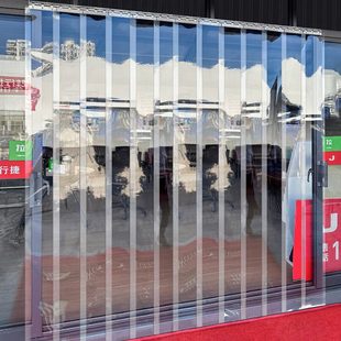 门帘防冷气塑料防风商用保暖隔断皮店铺PVC挡风空调帘子透明 冬季