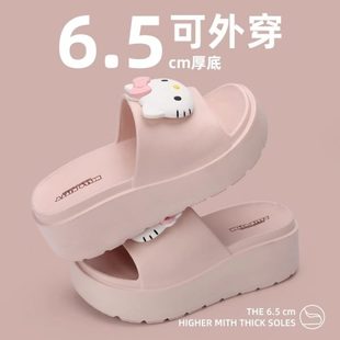 女夏外穿防滑室内厚底防臭家居2025可爱丽鸥三新款 踩屎感拖鞋 浴室