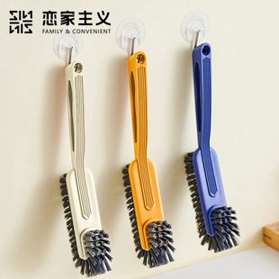 去污居家刷家用双面刷伤鞋 刷清洁长柄家用 刷软毛鞋 多功能不洗衣鞋