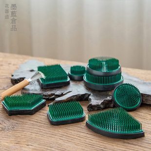 剑山插花器工具插花道底座神器插花花插绿针 中式 禅意钉 花 山日式