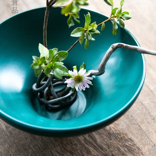 自由花留 插花花器工具 自由变形花插 日式中式花道 茶席花艺专用