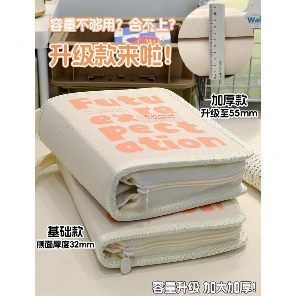 女高复古初中美式颜值大容量笔袋铅笔文具盒超大书女生笔盒女孩形