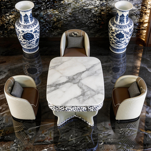 培迪麻将桌家用高端青花瓷全自动多功能麻雀台扑克方餐桌掼蛋茶几