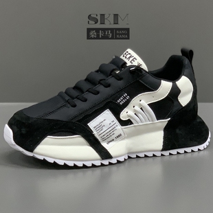 内增高慢跑老爹鞋 欧洲站男鞋 2025新款 透气百搭运动休闲鞋 子男 夏季