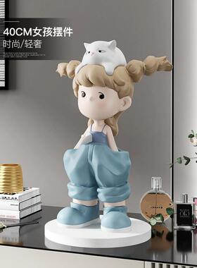 轻奢女孩的客厅桌面装饰饰品家居配件旁边的电视柜入口大厅乔迁结