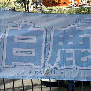 白鹿应援大旗明星演唱会手持大旗户外音乐节歌手旗帜定制后援会旗