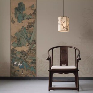 宋氏美学茶室书房定制壁画国画山水拼色客厅卧室电视背景墙布壁纸