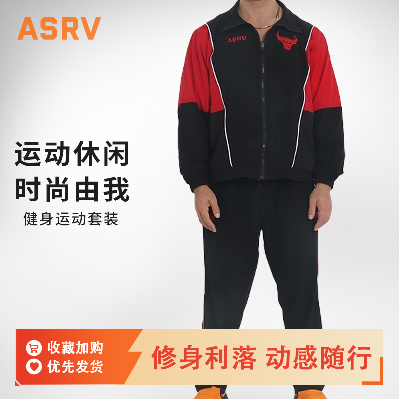 春秋复古运动风拉链夹克