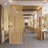 新中式 藤编屏风隔断客厅折叠移动玄关卧室酒店挡板简约入户玄关民