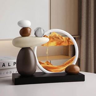 时来运转流沙画 画摆件客厅电视柜酒柜轻奢高档男士高级装饰品办