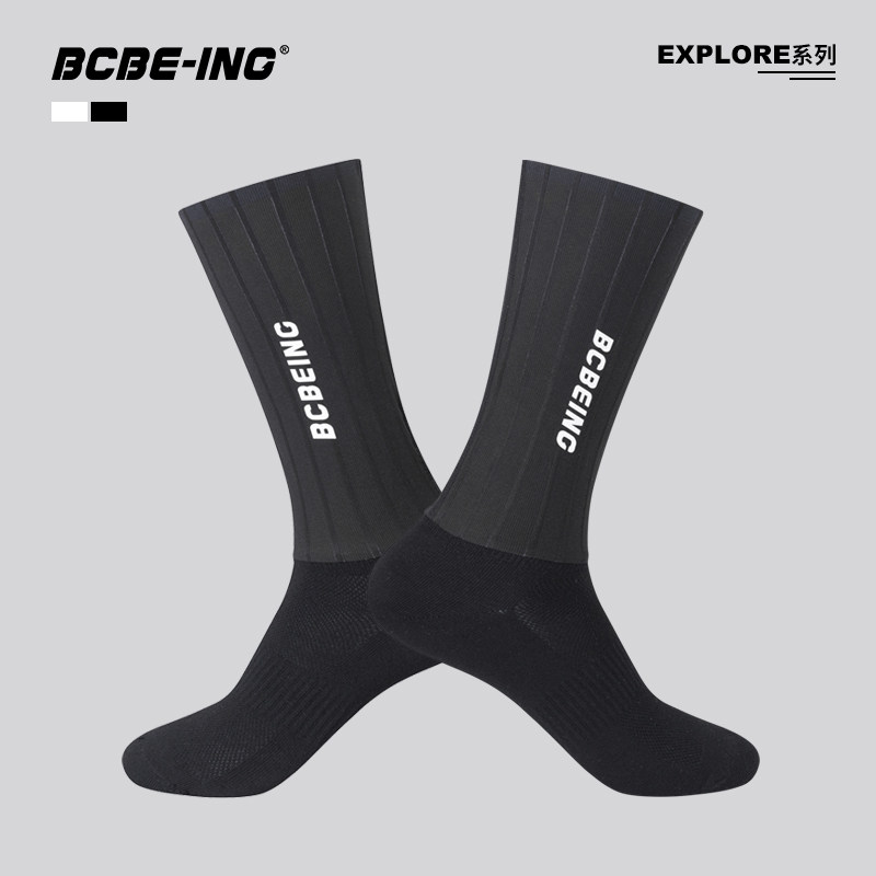 BCBE压力袜公路车压缩中筒骑行袜