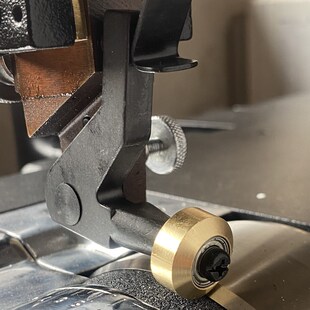 801削皮机铲薄边革算盘珠压脚铜滚轮挖槽挂五金配饰2制鞋箱包工具