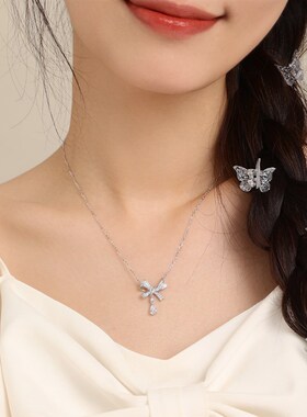蝴蝶结项链轻j奢小众高级感设计感送女友闺蜜生日礼物