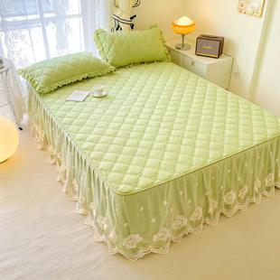 2024年新款 通用 遮丑下摆防滑床笠式 床裙三件套床罩单件带围边四季