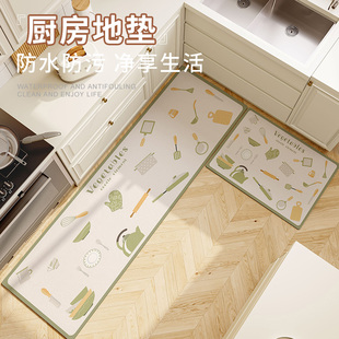 厨房地垫防油防水皮革长条防滑脚垫家用l形可擦免洗防污垫子