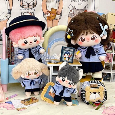 棉花娃娃衣服h泰式校服套装10cm20cm学院风娃衣