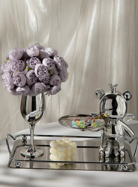 轻奢电视柜桌面北欧高档入户玄关摆件现代简约客厅茶几装饰品套装