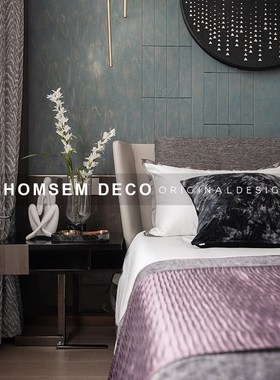 现代样板间卧室主题床头柜瑜伽人物雕塑摆件客厅电视柜装饰工艺品