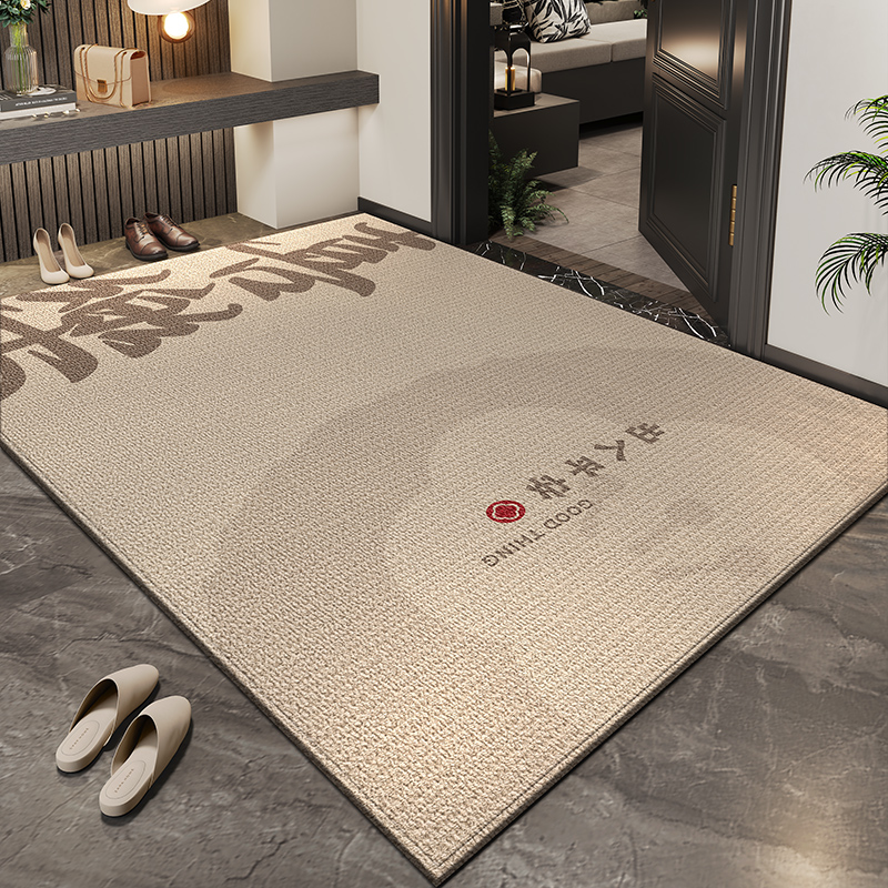 玄关入户门地垫耐脏防滑室v外蹭脚垫现代中式进门地垫大门口可定