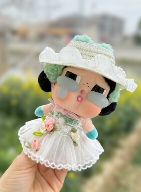 【仅娃衣】POPMART泡泡玛特CRYBABY眼泪搪胶脸毛绒盲盒哭娃婚纱裙