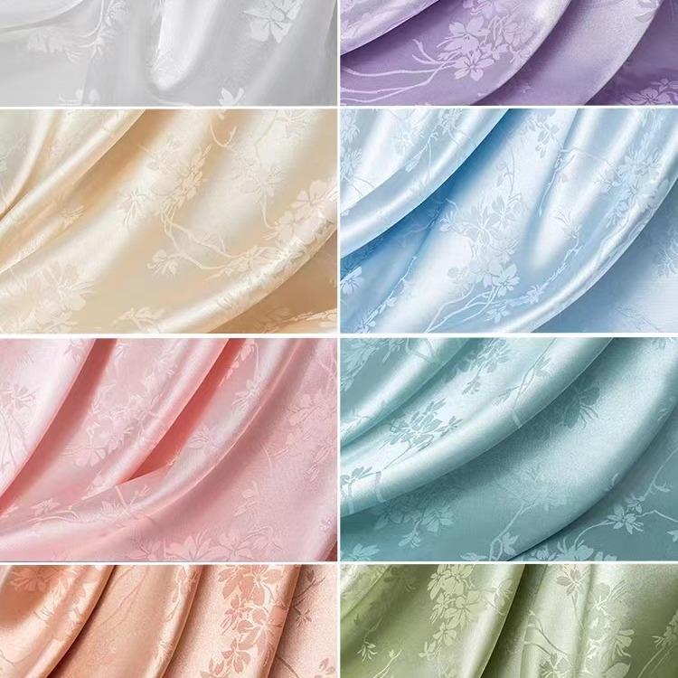 暗纹仿真提花面料缎面色丁布汉服礼服衬衫面料桌布
