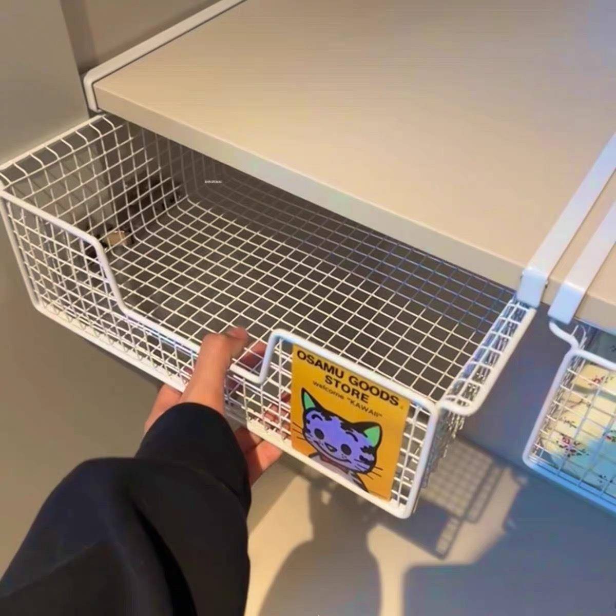 衣柜内衣收纳盒家用抽屉式储物收纳架铁艺悬挂收纳盒袜子收纳挂篮