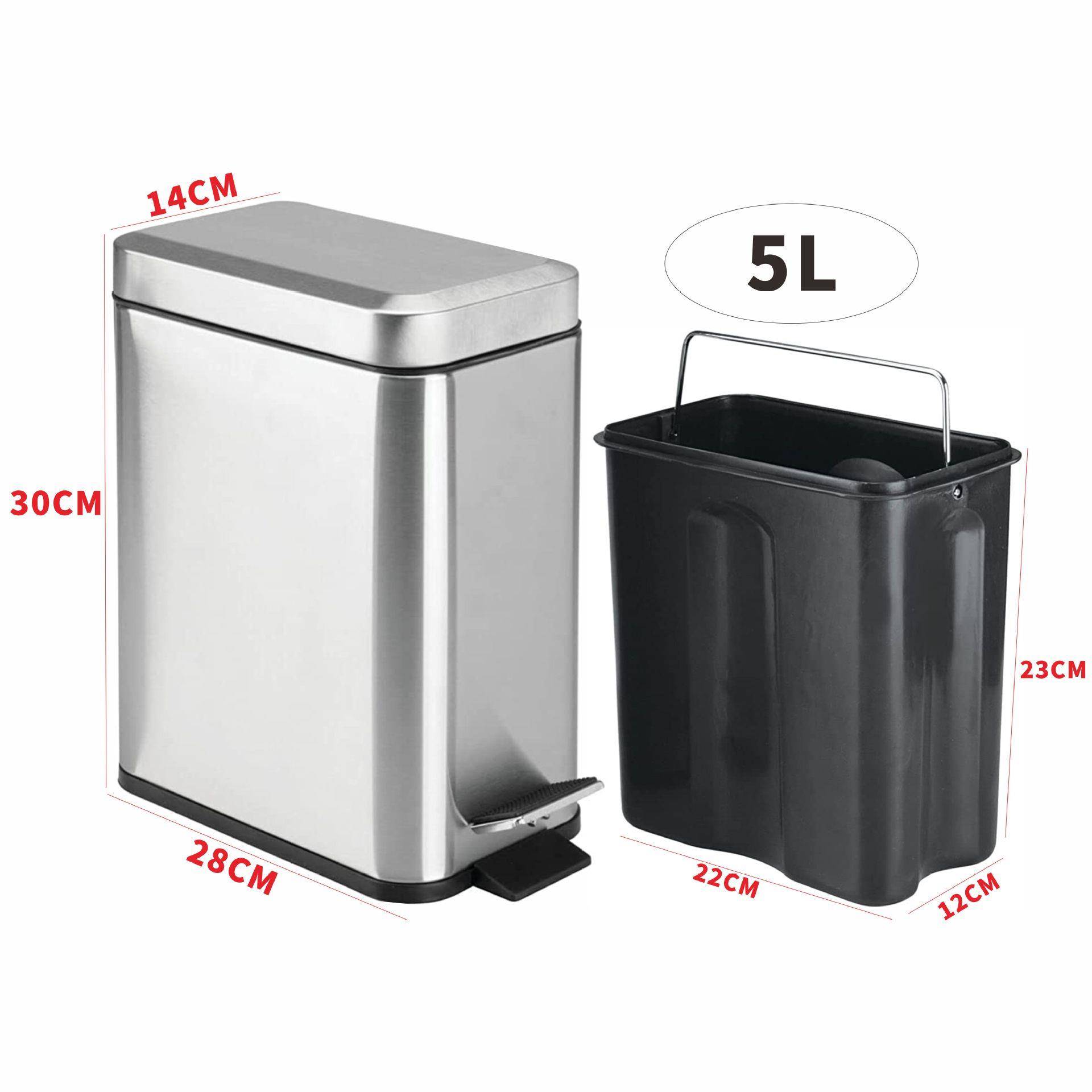 不锈钢圾桶家用翻盖厨房脚踏厕所卫生间大容量酒店专用垃圾桶