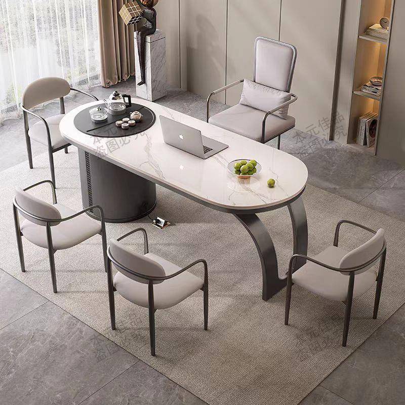 茶桌岩板一体桌椅组合现代客厅家用轻奢意式简约阳台功夫茶桌茶台