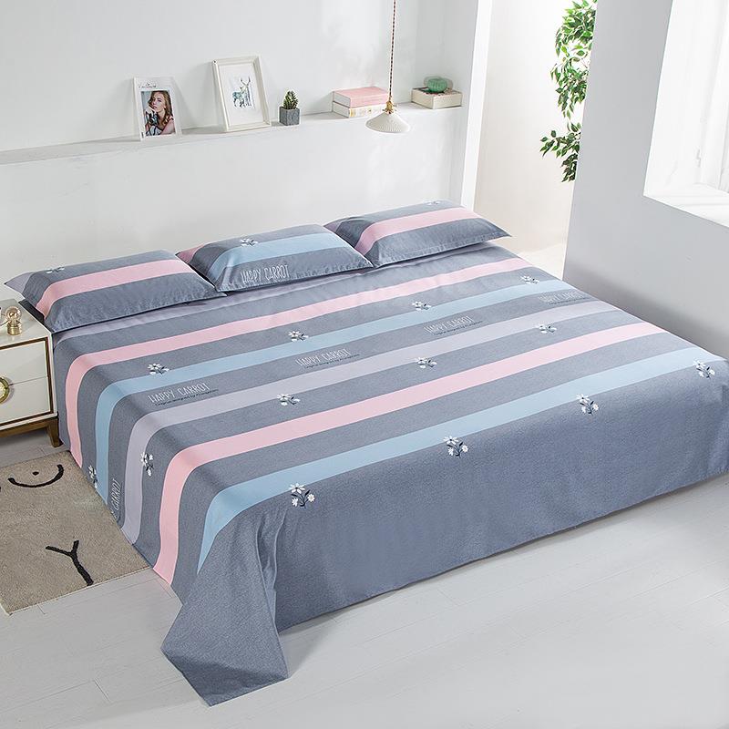 纯棉斜纹加厚磨毛被单榻榻米单件炕单超大加宽加长双人床单