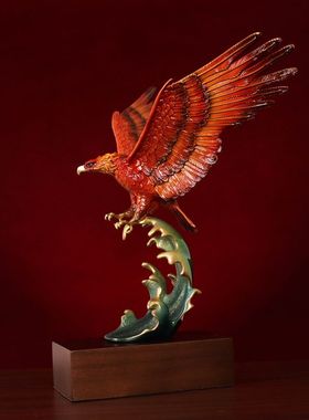全铜老鹰摆件大展宏图玄