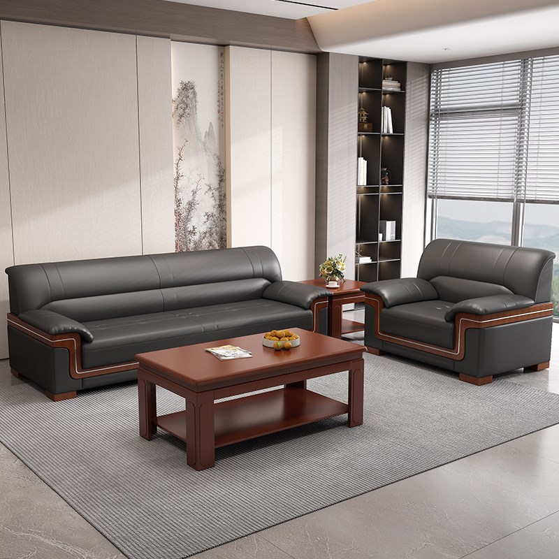 办公室沙发商务接待会议室会客洽谈酒店老板大堂客厅沙发茶几