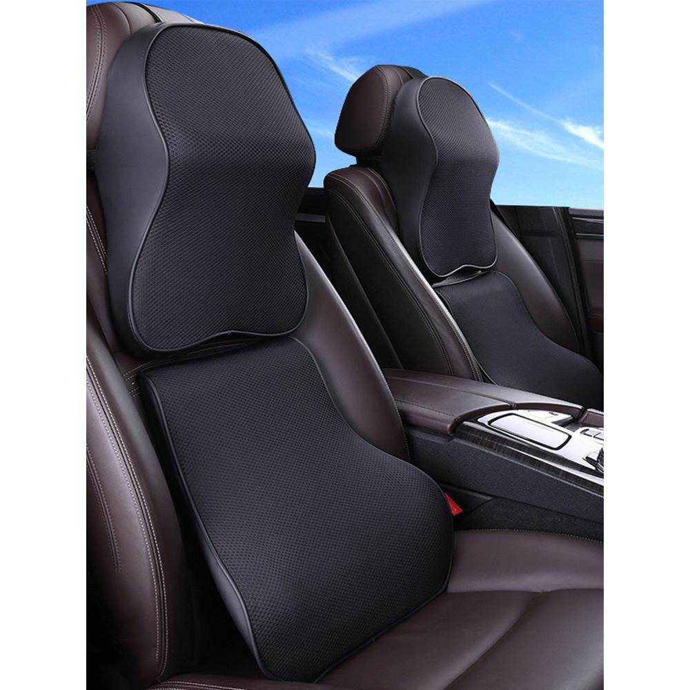 汽车头枕护颈枕四季通用高档记忆棉车用座椅枕头靠枕护腰托腰靠垫