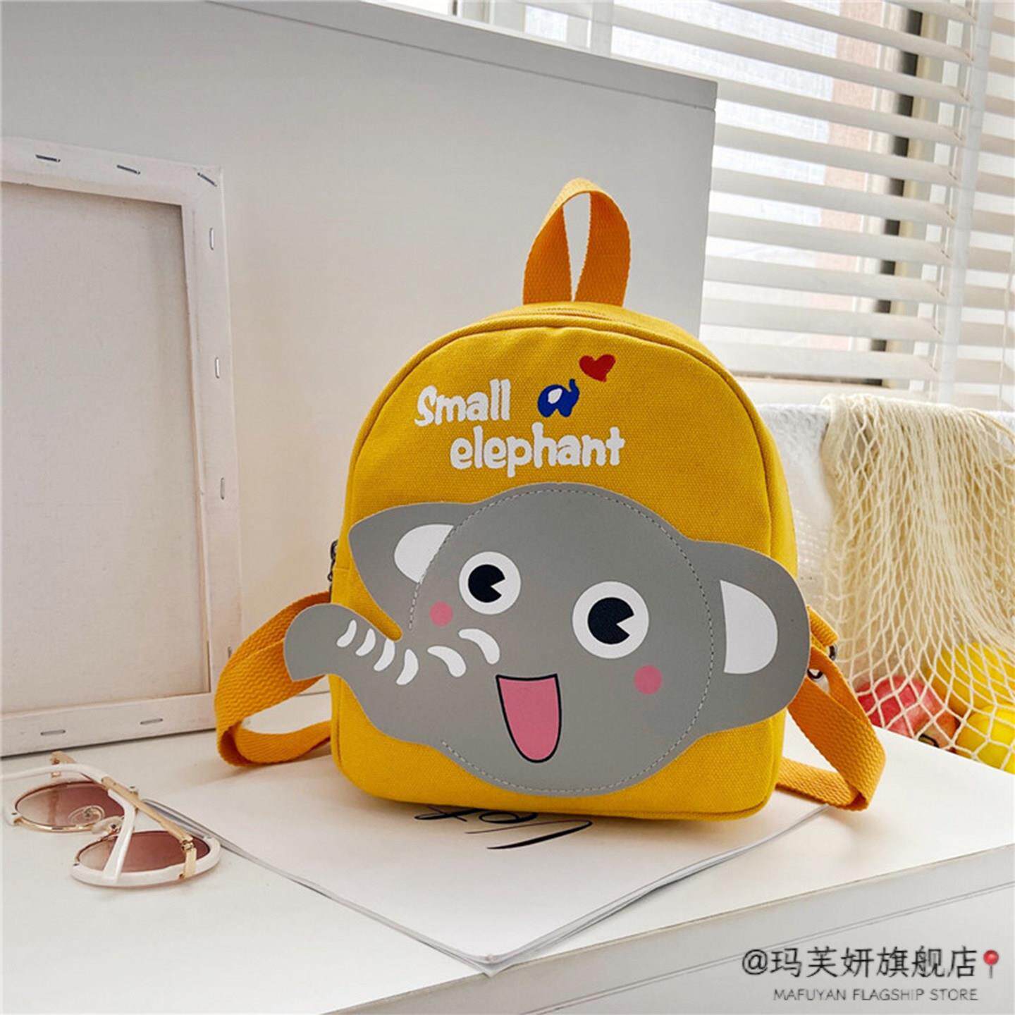 双肩包女宝宝书包外出双肩1岁3帆布幼儿园5岁小男孩子可爱卡通儿
