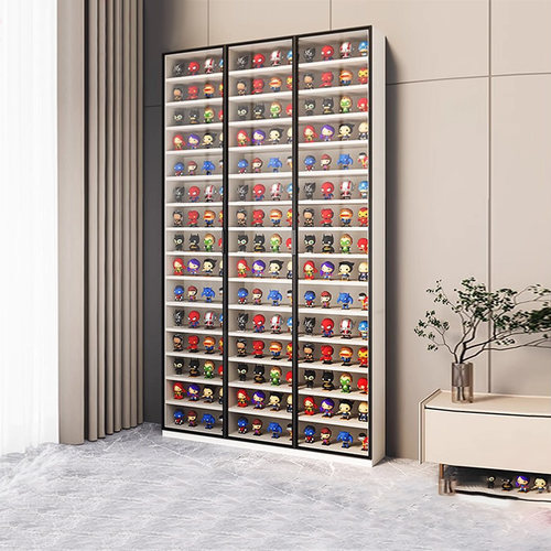 恬幽蜂窝铝玻璃门手办柜