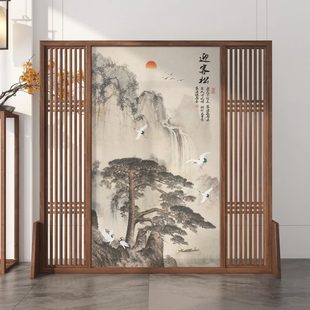 屏风隔断客厅卧室遮挡家用入户玄关现代简约实木办公室座屏 新中式