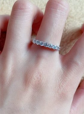 网红锆石细排钻小戒指女时尚高级个性婚礼小众设计尾戒ins潮冷淡