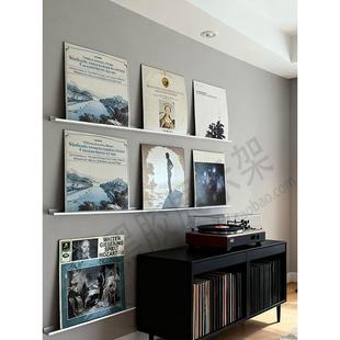 黑胶唱片展示架专辑壁挂墙面上铁艺黑白金属黑胶唱片收纳架LP/CD
