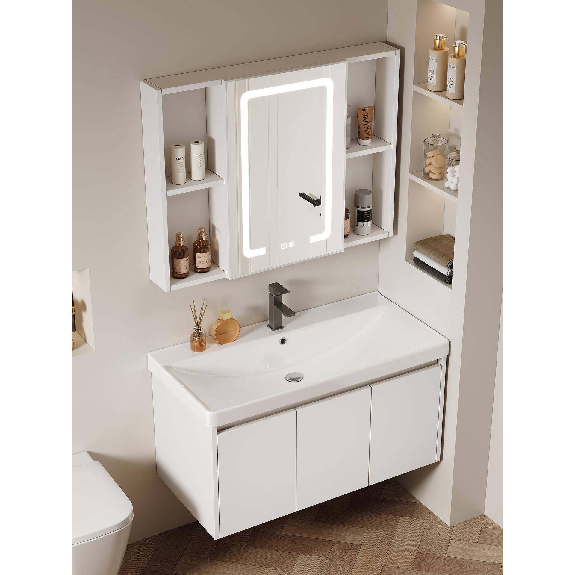 加厚蜂窝铝浴室柜卫生间洗脸盆柜组合洗手盆洗漱台加深陶瓷一体盆,家装主材,浴室柜组合,淘宝优惠券,粉丝福利购,淘宝优惠卷