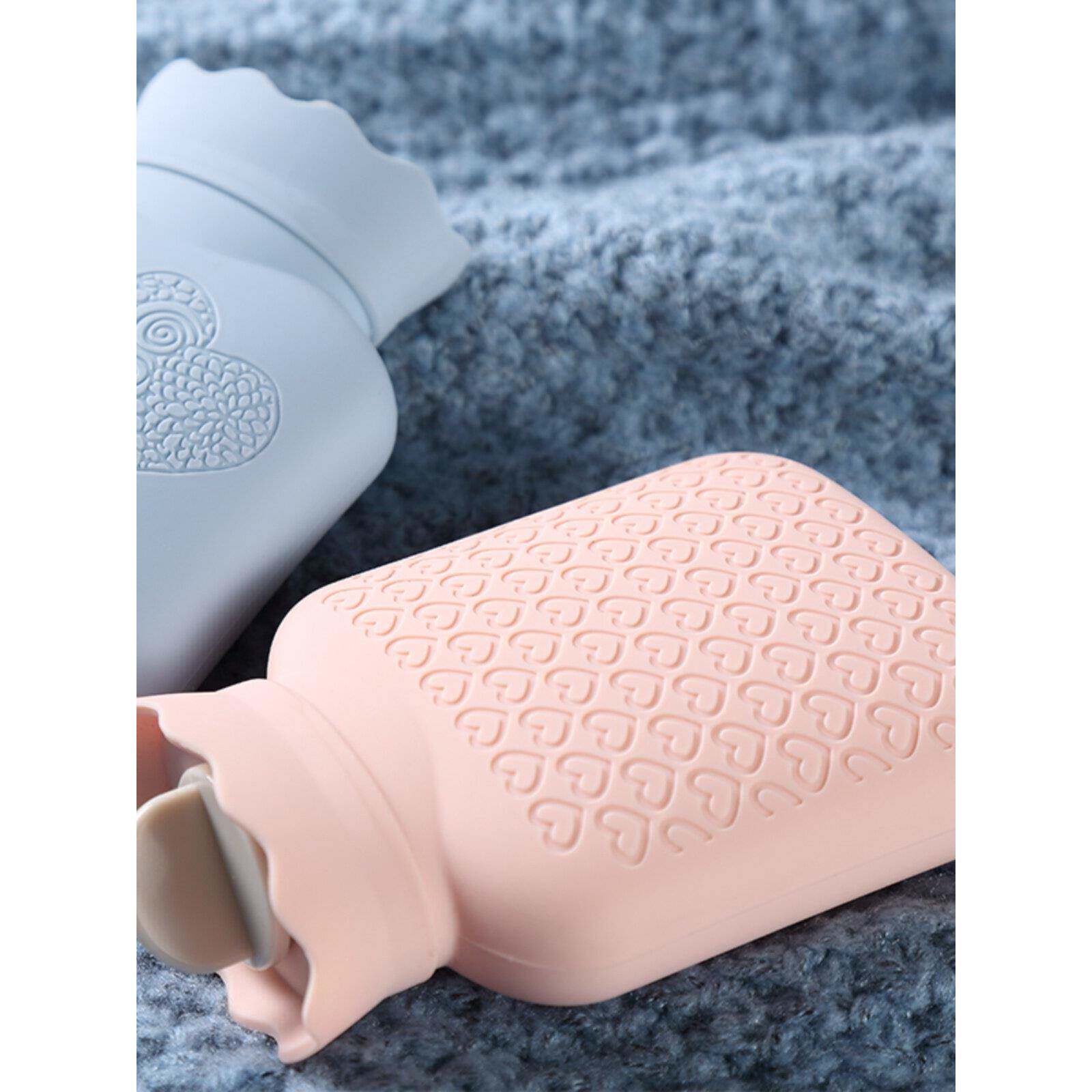 防爆注水硅胶热水袋随身小号毛绒女敷肚子脚暖水袋便携迷你暖手宝