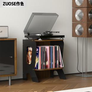 唱片展示架黑胶唱片机置物架cd碟片架光碟存放架音响唱片机放置柜