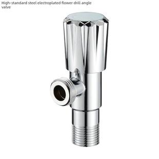 派柏斯花钻角阀304不锈钢三角阀加厚冷热水阀门开关家用4分止水阀