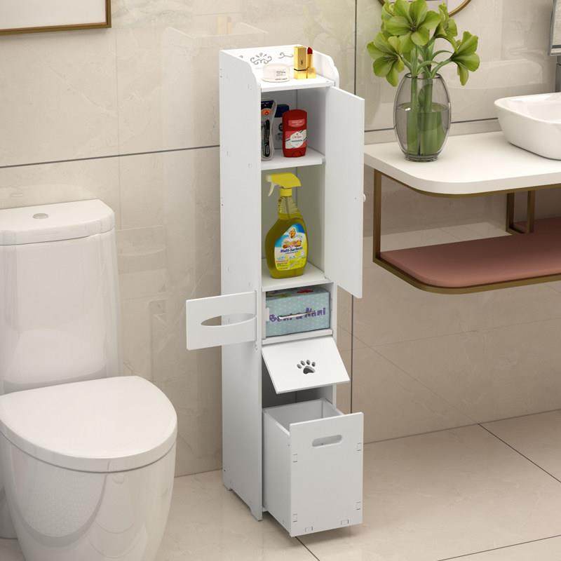浴室置物架落地式带垃圾桶马桶边柜卫生巾侧柜洗浴用品收纳储物柜,家庭/个人清洁工具,浴室角架/置物架,淘宝优惠券,粉丝福利购,淘宝优惠卷